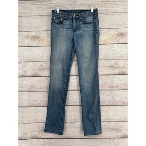 Tory Burch Straight‎ Leg Denim Jeans Women's Size 27 Blue Medium Wash
